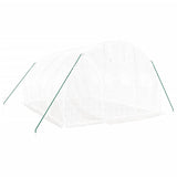 Vidaxl kas met stalen frame wit 12 m² 4x3x2 m