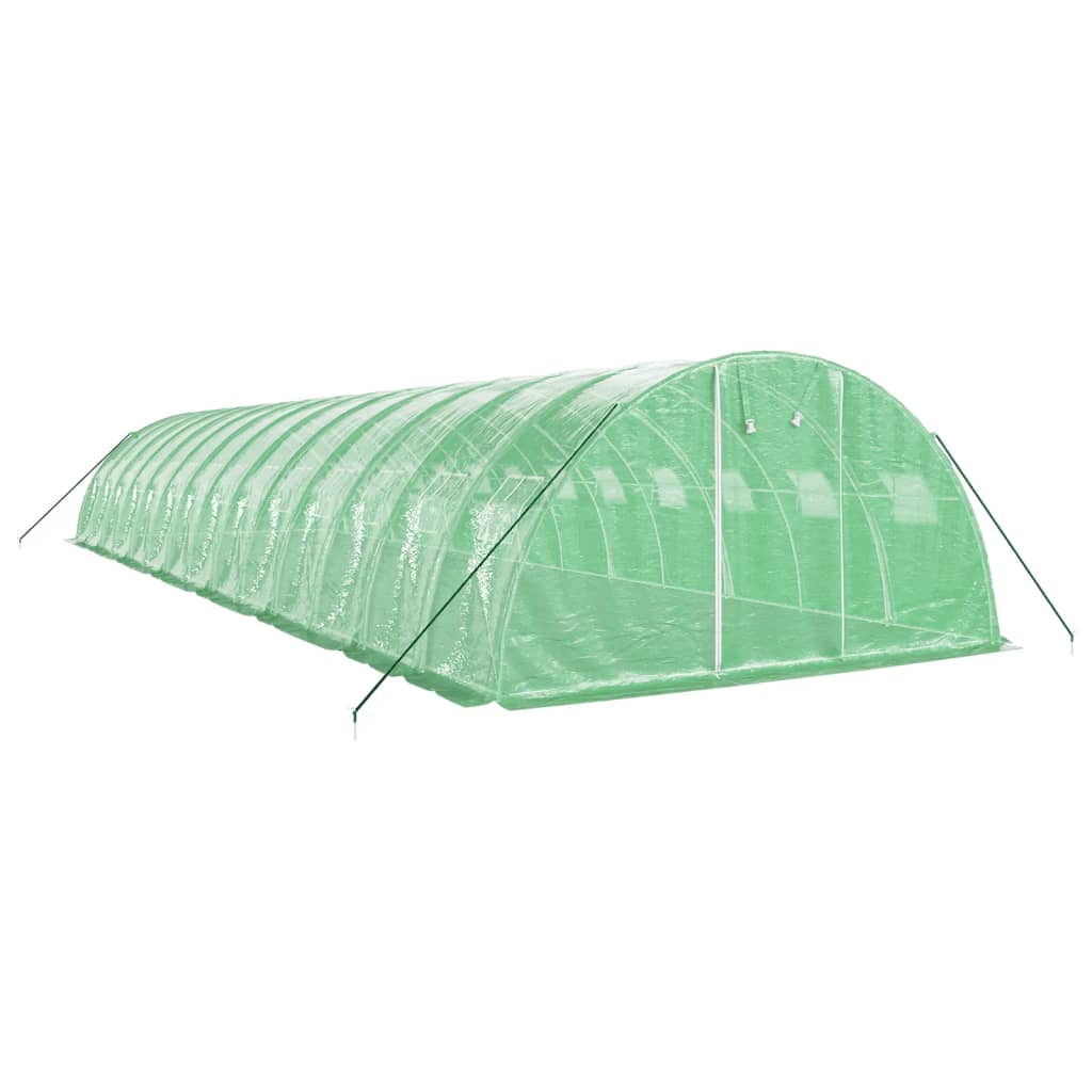 Vidaxl tuinkas con telaio in acciaio 56 m² 14x4x2 m verde