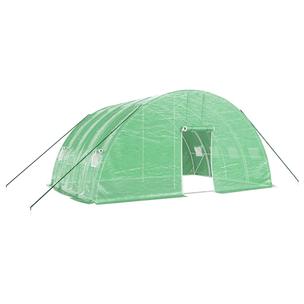 Vidaxl Tuinkas con marco de acero 24 m² 6x4x2.85 m verde