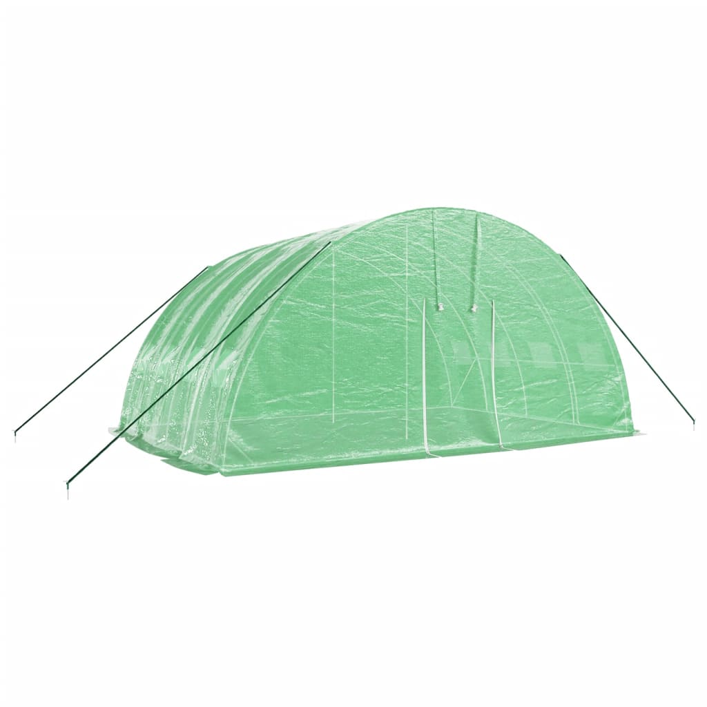 Vidaxl Tuinkas con marco de acero 24 m² 6x4x2.85 m verde