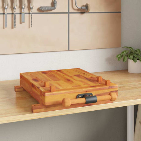 Vidaxx Tischwerkbank mit Schraubstock 52x44x9,5 cm massives Akazienholz