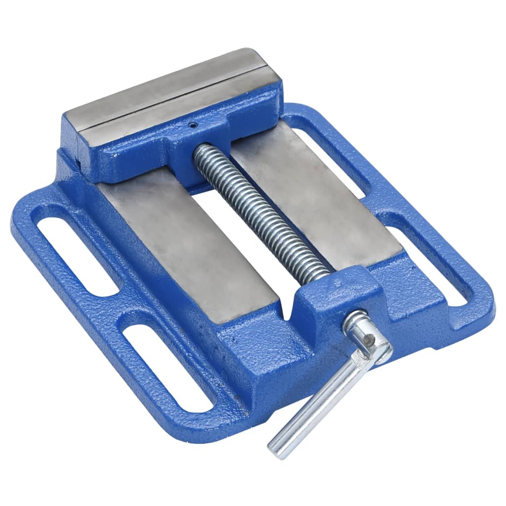 Vidaxx Schraubstock für Säulenbohrmaschine 100 mm Gusseisen blau