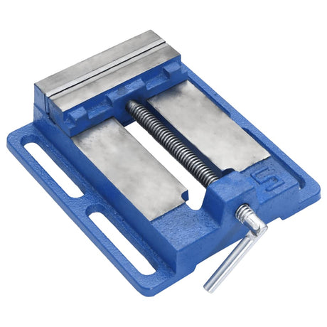 Vidaxx Schraubstock für Säulenbohrmaschine 121 mm Gusseisen blau
