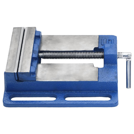 Vidaxx Schraubstock für Säulenbohrmaschine 121 mm Gusseisen blau