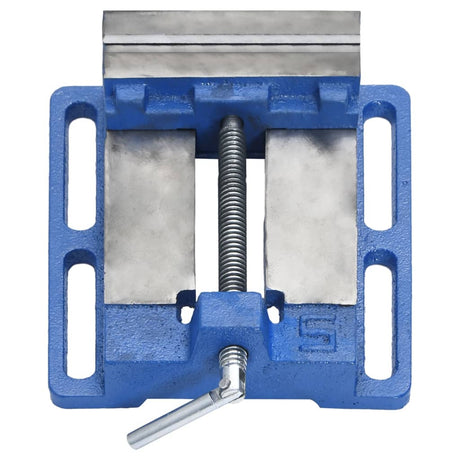 Vidaxx Schraubstock für Säulenbohrmaschine 121 mm Gusseisen blau
