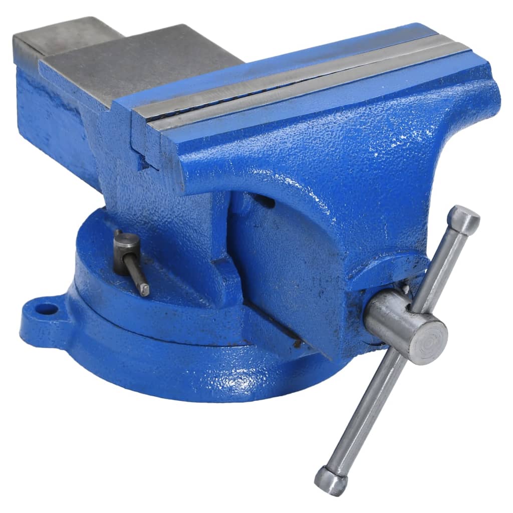 VidaXL Schraubstock 200 mm Gusseisen blau