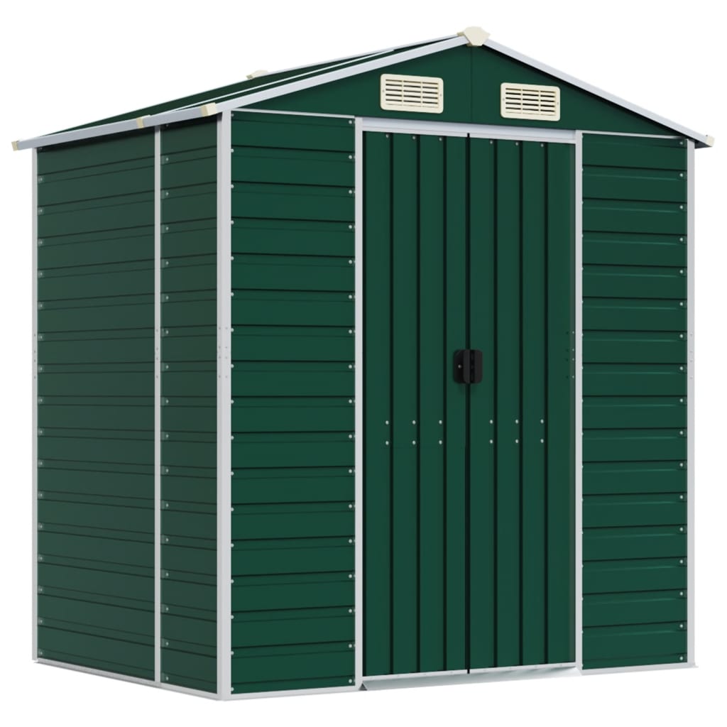 Vidaxl Garden Shed 191x130x198 cm ocynkowana stalowa zielona