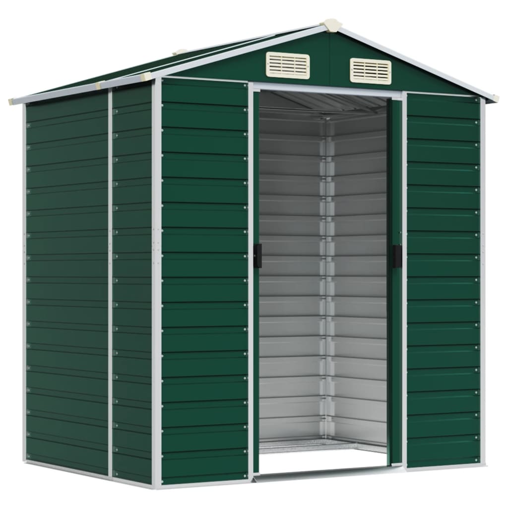 Vidaxl Garden Shed 191x130x198 cm ocynkowana stalowa zielona