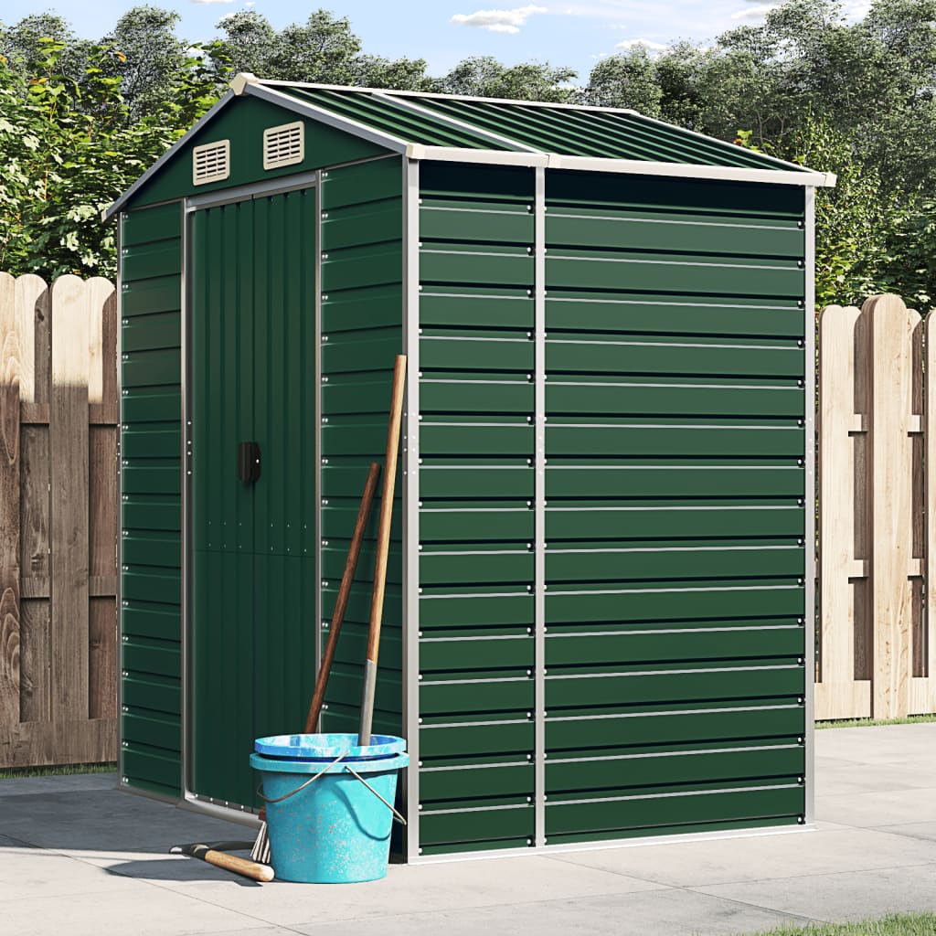 Vidaxl Garden Shed 191x130x198 cm ocynkowana stalowa zielona