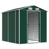 Vidaxl Garden Shed 191x215x198 cm Galvaniseret stålgrøn