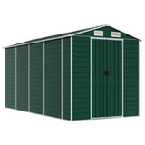 Vidaxl Garden Shed 191x385x198 cm pocinkano jekleno zeleno