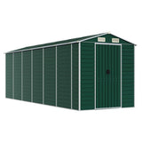 Vidaxl jardin hangar 191x555x198 cm en acier galvanisé vert