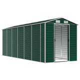 Vidaxl jardin hangar 191x555x198 cm en acier galvanisé vert