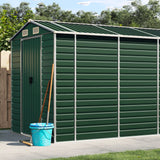 Vidaxl Garden shed 191x640x198 cm Galvanized steel green