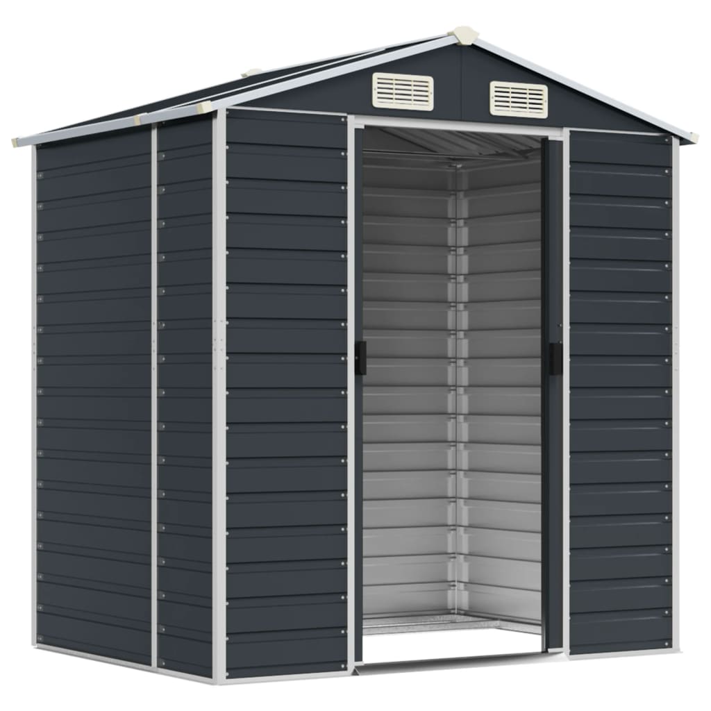 Vidaxl Garden Shed 191x130x198 cm galwanizowany stalowy antracyt -