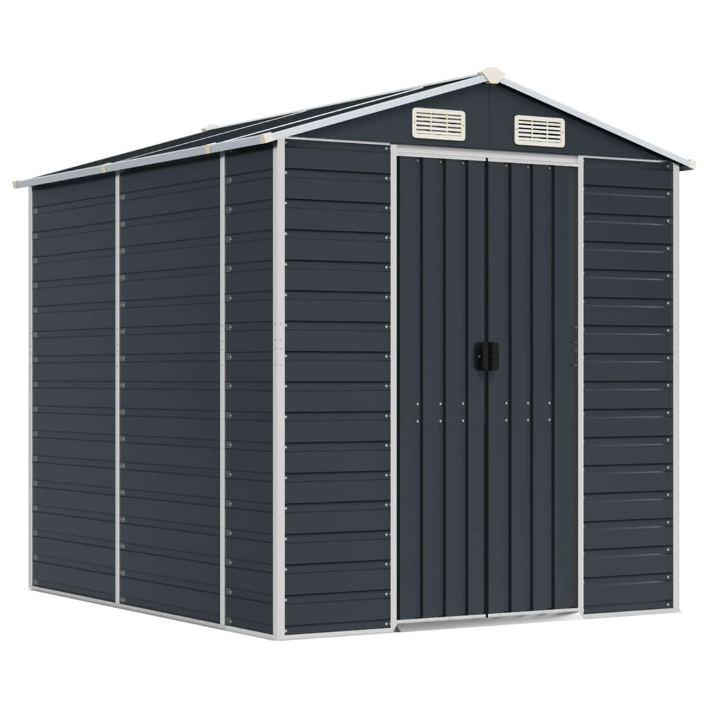 Vidaxl Garden Shed 191x215x198 cm Antracite in acciaio zincato