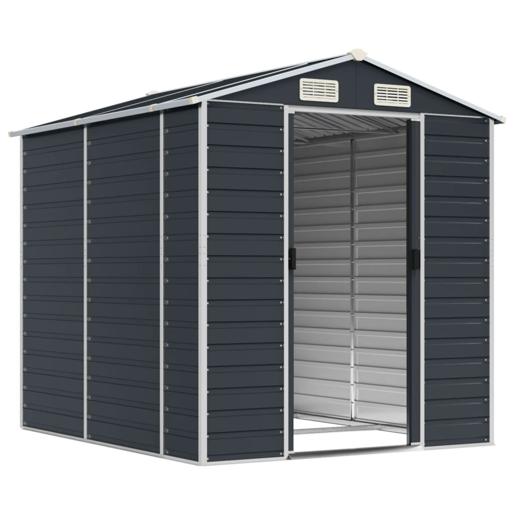 Vidaxl Garden Shed 191x215x198 cm Antracite in acciaio zincato