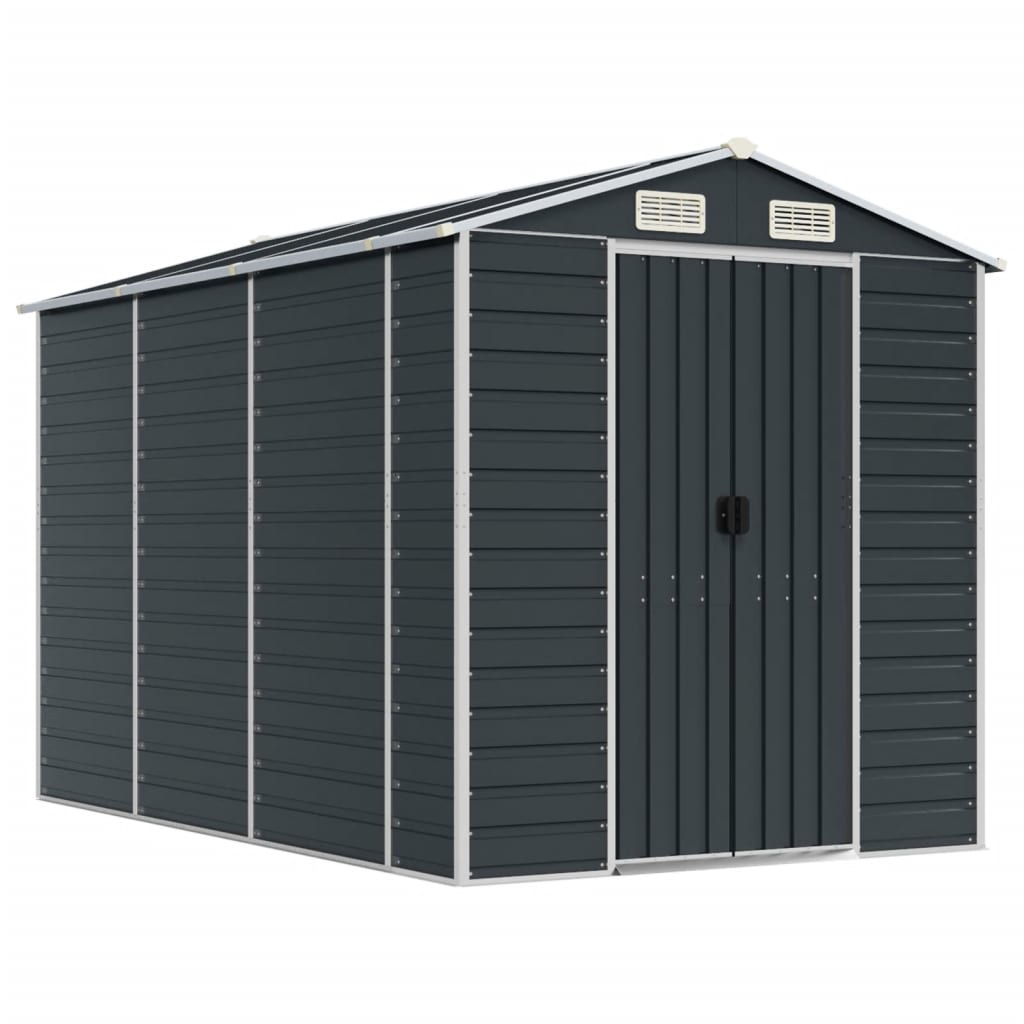 Vidaxl Garden Shed 191x300x198 cm ocynkowana stalowa antracyt -