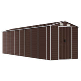 VidaXL Tuinschuur 191x725x198 cm gegalvaniseerd staal bruin