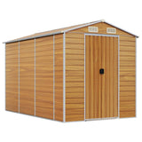 Vidaxl Garden Shed 191x300x198 cm verzinkter Stahl hellbraun