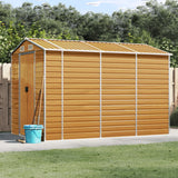 Vidaxl Garden Shed 191x300x198 cm verzinkter Stahl hellbraun