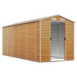 Vidaxl Gaart Shed 191x470x198 cm Galvaniséiert Stol Liichtbrong