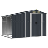 Vidaxl Garden Shed 277x192.5x179 cm galwanizowany stalowy kolor antracytu