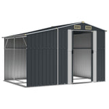 Vidaxl Garden Shed 277x192.5x179 cm galwanizowany stalowy kolor antracytu