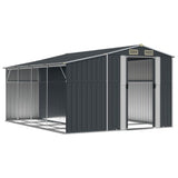 Vidaxl Garden Shed 277x365.5x179 cm galvanizovaná barva oceli antracitu