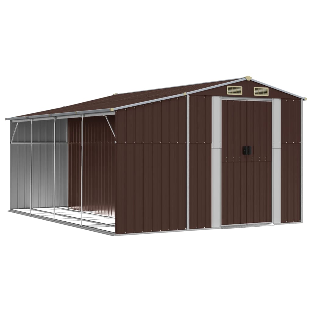 SHED JARDINE VIDAXL 277X365.5X179 CM BRORNAU D'AIVER GALVANISÉ