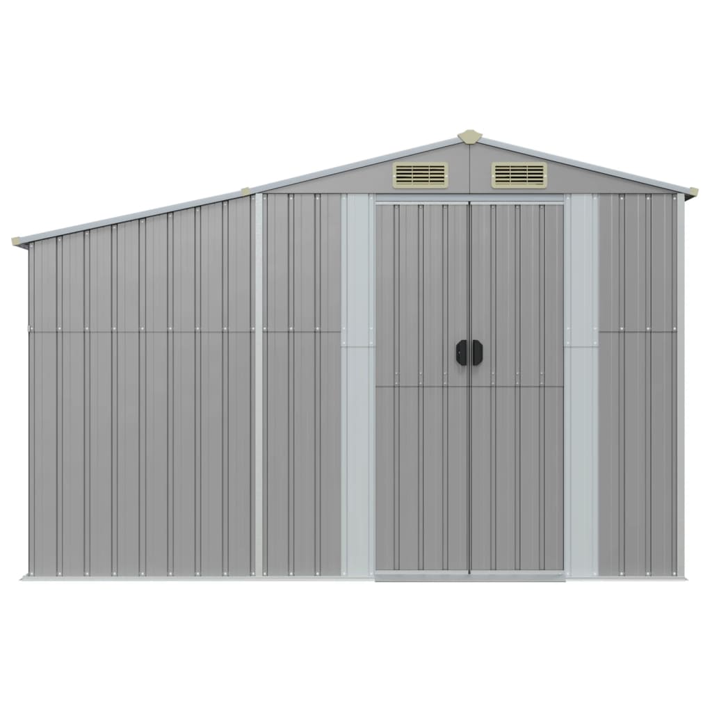 Vidaxl Garden Shed 277x93x179 cm ocynkowana stalowa szarość