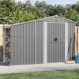 Vidaxl Garden Shed 277x93x179 cm ocynkowana stalowa szarość