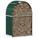 Vidaxx Brennholzlager 80x45x120 cm verzinkter Stahl grün