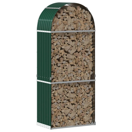 Vidaxx Brennholzlager 80x45x190 cm verzinkter Stahl grün