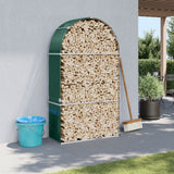 Vidaxx Brennholzlager 120x45x210 cm verzinkter Stahl grün