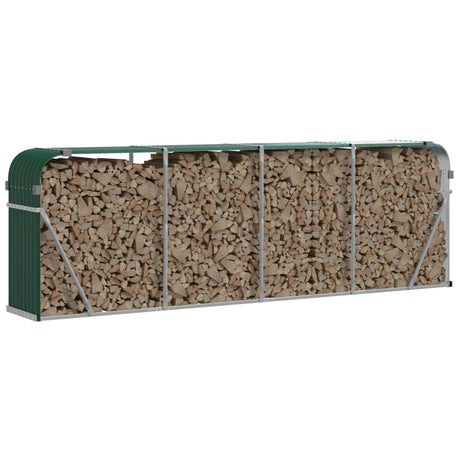 Vidaxxl Holzhalter grün 300x45x100 cm verzinkter Stahl
