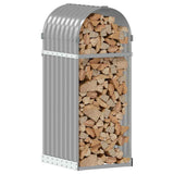 Vidaxx Brennholzlager 40x45x100 cm verzinkter Stahl hellgrau