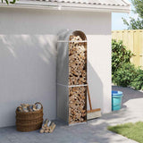 Vidaxx Brennholzlager 40x45x170 cm verzinkter Stahl hellgrau