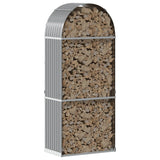 Vidaxx Brennholzlager 80x45x190 cm verzinkter Stahl hellgrau