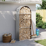 Vidaxx Brennholzlager 80x45x190 cm verzinkter Stahl hellgrau
