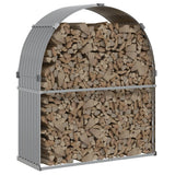 Vidaxx Brennholzlager 120x45x140 cm verzinkter Stahl hellgrau