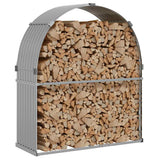 Vidaxx Brennholzlager 120x45x140 cm verzinkter Stahl hellgrau