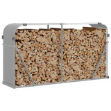 Vidaxx Brennholzlager 180x45x100 cm verzinkter Stahl hellgrau
