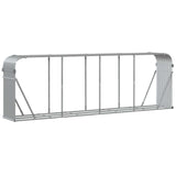 Vidaxx Brennholzlager 300x45x100 cm verzinkter Stahl hellgrau