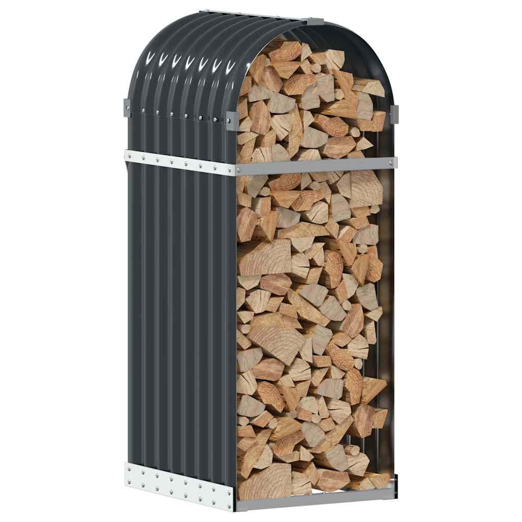 Vidaxx Brennholzlager 40x45x100 cm verzinkter Stahl Anthrazit