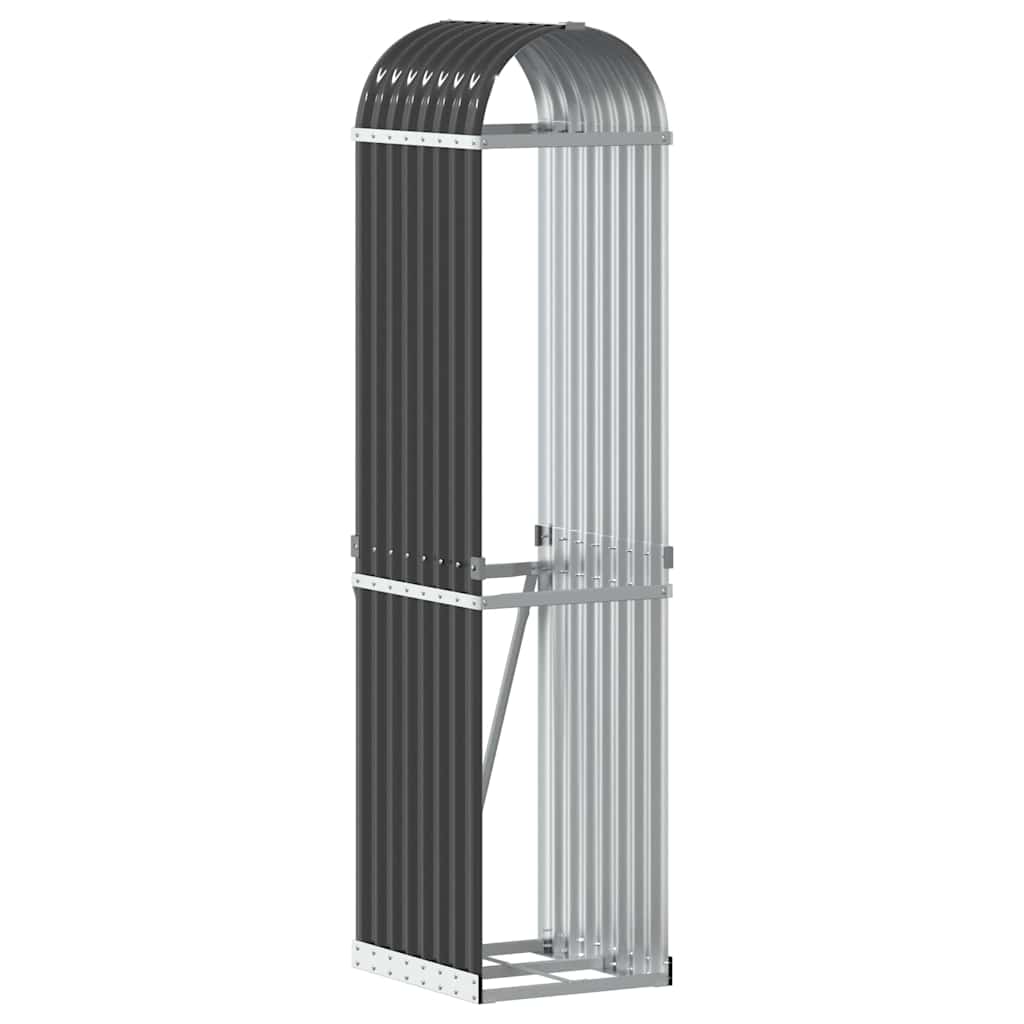 Vidaxx Brennholzlager 40x45x170 cm verzinkter Stahl Anthrazit