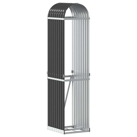 Vidaxx Brennholzlager 40x45x170 cm verzinkter Stahl Anthrazit