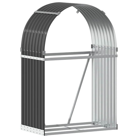 Vidaxx Brennholzlager 80x45x120 cm verzinkter Stahl Anthrazit