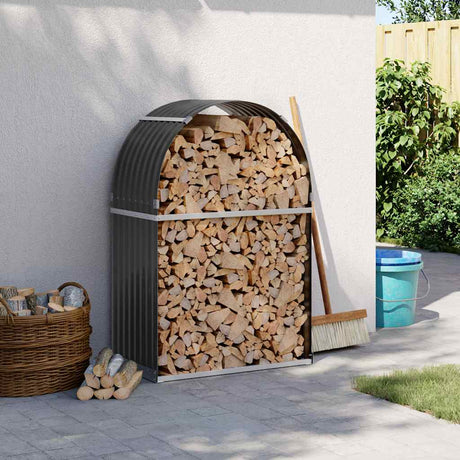 Vidaxx Brennholzlager 80x45x120 cm verzinkter Stahl Anthrazit