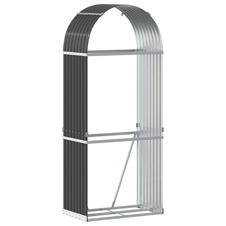 Vidaxx Brennholzlager 80x45x190 cm verzinkter Stahl Anthrazit